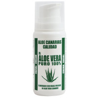Aloe Canarias Calidad | Aloe Vera Puro 100% Gesichtscreme Spenderflasche 100ml (Teneriffa)
