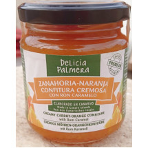 Delicia Palmera | Zanahoria-Naranja Confitura Cremosa con Ron Caramelo 212g Glas (La Palma)