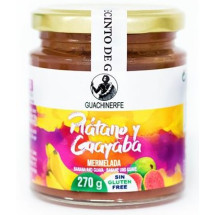 Guachinerfe | Platano y Guayaba Mermelade sin gluten Bananen-Guaven-Marmelade 270g Glas (Teneriffa)