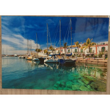 Tablas Puerto de Mogan Alto Brillo Hochglanzfoto auf Kunststoffplatte Bild Raumdeko 100x140cm