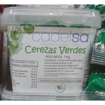 Trabel | Cerezas Verdes Kirschen entsteint grün 1kg Becher (Gran Canaria)