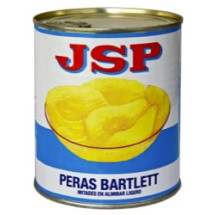 JSP | Peras Bartlett Birnen 825g Konservendose (Teneriffa)