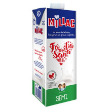 Millac | Leche Semidesnatada Milch halbfett 1,5% 1l 6er Pack Tetrapack (Gran Canaria)