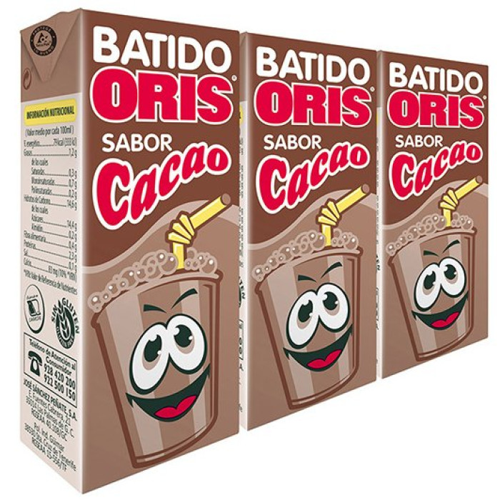 Oris Leche Sabor Chocolate Schoko Milch 3x200ml Tetrapack