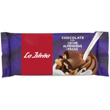 La Isleña | Chocolate con Leche Pasas y Almendras Vollmilchschokolade mit Rosinen und Mandeln 150g Tafel (Gran Canaria)