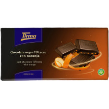 Tirma | Chocolate Negro 70% Cacao con Naranja dunkle Tafelschokolade mit Orange 125g (Gran Canaria)