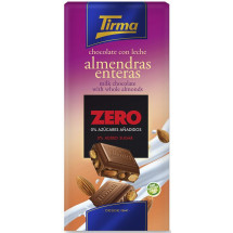 Tirma | Chocolate con Leche Almendras enteras Zero sin Azucares Nussschokolade ohne Zucker 125g (Gran Canaria)