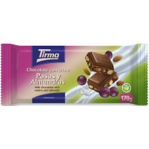 Tirma | Chocolate con Leche Pasas y Almendras Milchschokolade mit Rosinen und Mandeln 170g (Gran Canaria)