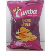 Cumba | Chips Sabor Jamon Onduladas Kartoffelchips geriffelt Schinkenaroma 150g (Gran Canaria)