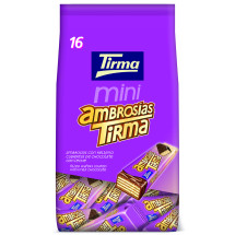 Tirma | Mini Ambrosias Tradicional Chocolate Schoko-Waffelriegel 16x 13,5g 216g Tüte (Gran Canaria)