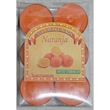 Canaryceras | Vela Perumada Anti-Tabaco Naranja 6 Duft-Teelichte Kerzen Orange (Teneriffa)