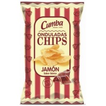 Cumba | Onduladas Chips Papas Fritas Jamon Sabor Iberica 120g (Gran Canaria)
