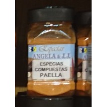 Especias Angela & J.J. | Especias Compuestas Paella Gewürzmischung getrocknet Pulver 140g PET-Glas (Teneriffa)