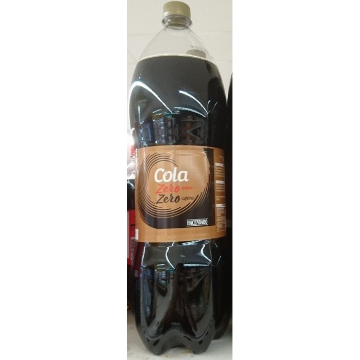 Hacendado Refresco de cola zero azúcar y zero cafeína Botella 2 l