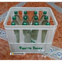 Fuenteror | Agua sin gas Mineralwasser mit Kohlensäure 1l x12 Glasflaschen Schraubverschluß Kasten (Gran Canaria)