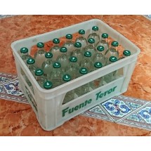 Fuenteror | Agua con gas Mineralwasser mit Kohlensäure 330ml x 24 Glasflaschen Kronkorken Kasten (Gran Canaria)