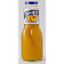 Lambda | Free Melocoton Peach Pfirsich-Saft ohne Zucker 1l Glasflasche (Gran Canaria)