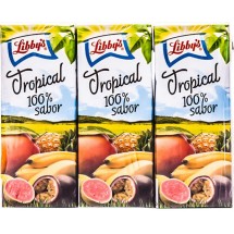 Libby's | Tropical 100% Sabor Mehrfruchtsaft 3x 200ml Tetrapack (Teneriffa)