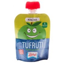 Libby's | Tufruti Manzana Apfelsmoothie Quetschtüte für Kinder 4x 90g (Teneriffa)