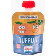 Libby's | Tufruti Melocoton-Mango Pfirsich-Mango-Smoothie Quetschtüte für Kinder 4x 90g (Teneriffa)