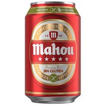 Mahou 5 Estrella Cerveza Pilsen Sin Gluten Bier Dose 330ml (Teneriffa)