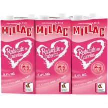 Millac | Leche Desnatada Reducio de Calorias Milch 1l Tetrapack 6er Pack (Gran Canaria)
