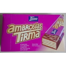 Tirma | Ambrosias Tradicional Chocolate Waffelriegel mit Schokolade 21 Stück (Gran Canaria)