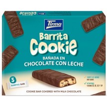 Tirma | Barrita Cookie Banada en Chocolate con Leche Schokoriegel 5x 21,6g (Gran Canaria)