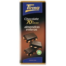 Tirma | Chocolate 70% cacao Almendras enteras Dunkle Schokolade mit Mandeln 125g (Gran Canaria)