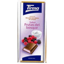 Tirma | Chocolate Sabor Frutas de Bosque Vollmilchschokolade Waldfrucht-Cremefüllung 95g (Gran Canaria)
