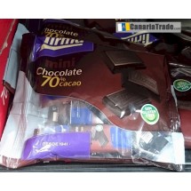 Tirma | mini Chocolate 70% Cacao negro 14 Schokoladen-Täfelchen Zartbitter Einzelpackungen im Beutel 252g (Gran Canaria)