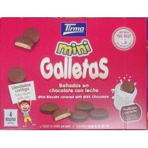 Tirma | Mini Galletas Banadas en chocolate con leche 4x40g (Gran Canaria)