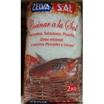 Zelva | Sal Cocinar al la Sal Salz grobe Körnung 2kg Tüte (Gran Canaria)